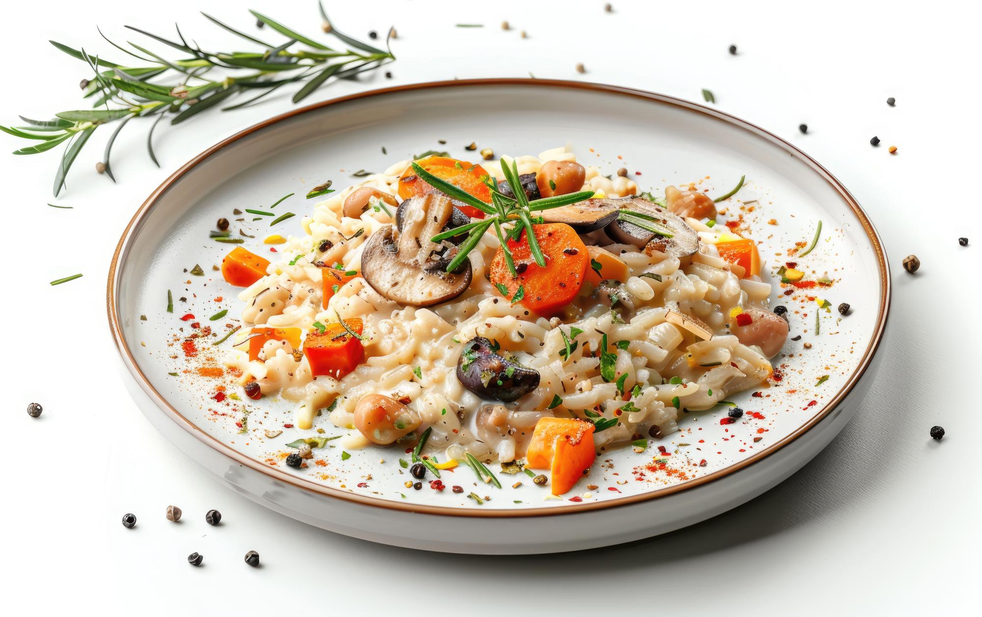 Piatto finito: risotto cremoso con erbe